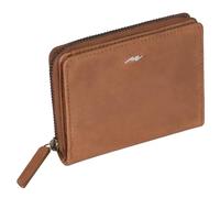 Marc Peter Lisa Petit portefeuille vintage en cuir avec protection RFID certifiée TÜV avec boîte cadeau pour femme, Camel marron., Sara, Classique