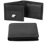 Marc Peter® Oslo Portefeuille en cuir véritable pour homme avec protection RFID - Grand portefeuille - 13 compartiments - Portefeuille pour homme - Portefeuille en cuir véritable, Nappa noir avec
