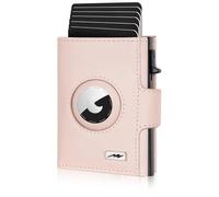 Marc Peter Oslo Portefeuille pour homme en cuir avec protection RFID, en cuir véritable, avec 13 compartiments, rose, XL MÜNZFACH MIT AIRTAG FACH, Classique