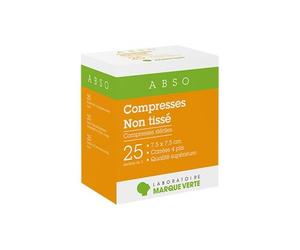 Marca Verde Compresas Absorbentes no Tejidas 7,5x7,5cm Bolsa 25x2uds