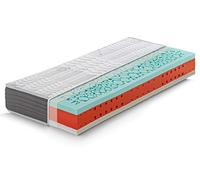 Marcapiuma Matelas 90x200 Épais 23 cm Celebration Mousse Mémoire de Forme + Latex Gel H3 Confort Mi-Ferme 9 Zones Soutien Durable Respirant Housse Antistress Amovible Hypoallergénique Made in Italy