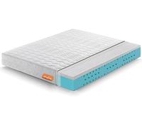 Marcapiuma Matelas double latex gel 160 x 200 cm, hauteur 21 cm, essentiel H3 moyen/rigide orthopédique naturel, 9 zones, avec revêtement matelassé amovible, anti-acariens, respirant, 100 % fabriqué