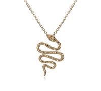 Marcassite Serpent Drapé Collier En Argent Sterling Plaqué Or
