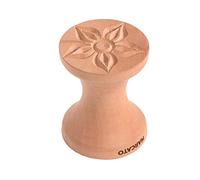 Marcato Corzetti Dual Stamp, fabriqué en Italie, Fleur et Double étoile, 5,7 cm, Poirier