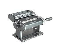 Marcato Machine à pâtes Atlas - Déplieuse manuelle - Acier chromé et aluminium anodisé - Revêtement poudre grise - 20 x 20 x 15 cm - Facile à utiliser - Ligne de qualité supérieure.