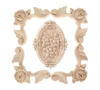 MARCBUSE Appliques en bois fabriquées à la main pour ajouter du charme à la décoration de meubles de maison, non peintes, faciles à peindre