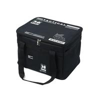 MARCBUSE Boîte de rangement extérieure amortisseurs de chocs rembourrées bretelles réglables imperméabilisées texture tissu Oxford pour pique-nique, camping, organiseurs pliants, Noir , 42L