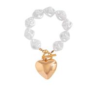 MARCBUSE Ensemble de colliers sophistiqués en forme de cœur avec perles et perles pour améliorer la personnalisation du charme et des styles de fête, D, Comme décrit, Comme décrit.