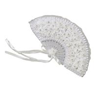 MARCBUSE Éventail de mariée à bord en dentelle - Cadeau pour future mariée - Fournitures de fiançailles - Pour mariage
