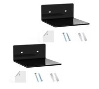 MARCBUSE Lot de 2 étagères murales modernes en acrylique - Solution de rangement pour la maison ou le bureau - Organisateurs de plantes décoratives faciles à installer