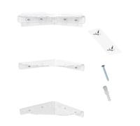 MARCBUSE Lot de 3 étagères flottantes transparentes contemporaines - Installation facile - Étagère d'angle décorative pour salle de bain