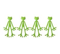 MARCBUSE Lot de 4 supports de plantes grenouilles vertes pour pots de fleurs grimpantes multi-usages