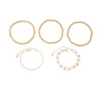 MARCBUSE Lot de 5 bracelets réglables en métal empilables pour événements décontractés et formels faits à la main, taille unique, Comme décrit