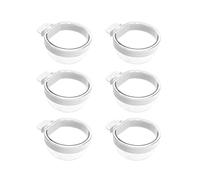 MARCBUSE Lot de 6 mangeoires transparentes pour perruches, calopsittes et cacatoès - Distributeur d'eau et de nourriture - Accessoires pour animaux domestiques - Petit distributeur d'eau - Avec