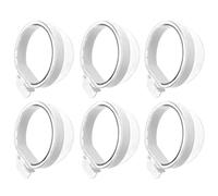 MARCBUSE Lot de 6 mangeoires transparentes pour perruches, calopsittes et cacatoès - Distributeur d'eau et de nourriture - Accessoires pour animaux domestiques - Petit distributeur d'eau - Avec