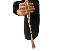 MARCBUSE Lot de 99 perles Tasbih Zikr pour une utilisation quotidienne dans les prières et diverses occasions religieuses musulmanes Tasbih Dhikr Zikr, kaki, taille unique