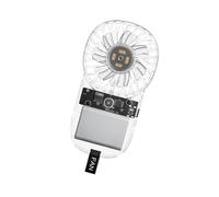 MARCBUSE Petit ventilateur de refroidissement portable 1200 mAh rechargeable transparent silencieux pour intérieur ou extérieur moteur sans balais