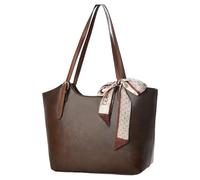 MARCBUSE Sac à bandoulière rétro tendance pour femme en cuir PU pratique grande capacité léger pour un usage quotidien Sac à main en cuir PU de luxe, café, One Size