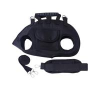 MARCBUSE Sac de voyage fin pour animal domestique avec bandoulière modifiable, espace ventilé pour petits chiens, voyage quotidien avec ceintures