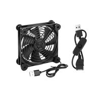 MARCBUSE Ventilateur de refroidissement 120 mm avec connexion USB pour racks de serveur électroniques, armoires réseau et ordinateur portable Prévention de surchauffe Ventilateur alimenté par USB