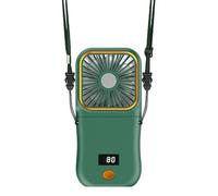 MARCBUSE Ventilateur portable rechargeable par USB, pliable, petite poche avec 3 000 mAh, puissance mobile 3 vitesses, portable