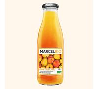 Marcel Bio Pur jus multifruits bio à la pomme, pêche et poire - La bouteille de 75cl