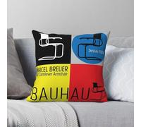 Marcel Breuer D40 Taie d'oreiller carrée en polyester et lin avec fermeture éclair pour fauteuil cantilever