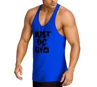 Marcel Homme - Debardeur Compression Homme, Débardeur sans Manches Décontracté Et Ample Imprimé Lettres Idéal pour L'Été La Randonnée Le Sport Et Le Quotidien Confortable Et Respirant. (Blue L)