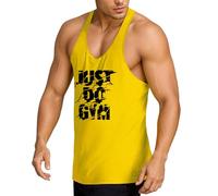 Marcel Homme Sport - Debardeur Homme, Débardeur sans Manches Décontracté Et Ample Imprimé Lettres Idéal pour L'Été La Randonnée Le Sport Et Le Quotidien Confortable Et Respirant. (Yellow L)