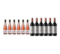 Marcel Martin - Vin Rosé AOP Rosé d'Anjou La Jaglerie (6 x 0.75 L) & Robert Charton - Vin Rouge de Bordeaux AOP (6 x 0.75 L)