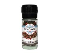 MARCEL SENCHOU - Mélange 5 baies Moulin - Épices Savoureuses Riches en Goût - à Base de Poivre Noir, Vert, Blanc, Piment de Jamaïque et Baies Roses - Recette Élaborée en France - 30g