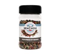 MARCEL SENCHOU - Mélange 5 baies Tube - Épices Savoureuses Riches en Goût - à Base de Poivre Noir, Vert, Blanc, Piment de Jamaïque et Baies Roses - Recette Élaborée en France - 120g