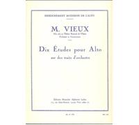 Marcel Vieux: 10 Studies For Viola / Recueil