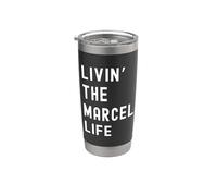 Marcel vivant la vie de Marcel Nom Amusant Gobelet isotherme en acier inoxydable double paroi