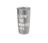 Marcel vivant la vie de Marcel Nom Amusant Gobelet isotherme en acier inoxydable double paroi