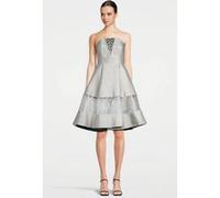 Marcell von Berlin Women‘s Midi Corset Dress With Swarovski Crystals Silver Gra Taille: 36 | Robes Outlet | Femme | Gris