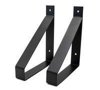 Marcellis Support d'étagère de qualité supérieure pour planches de 20 cm de large - Noir mat - 2 supports d'étagère industriels (capacité de charge de 80 kg) - Finition et matériel de montage de