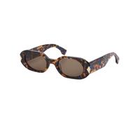 Marcelo Burlon Unisex Nire Havana Lunettes de soleil Acétate Havane Marron Géométrique Normale