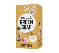 Marcel's Green Soap - Barre De Douche Vanille & Fleur De Cerisier - Permet d'économiser 3 bouteilles de gel douche - Végétalien - 150 G