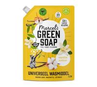 Marcel's Green Soap - Lessive universelle recharge Vanille & Fleur de Cerisier - Refill - Linge blanc et coloré - Vegan - 23 lavages - 1L