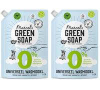 Marcel's Green Soap Recharge de lessive 0% - Pour les peaux sensibles - Lessive - Sans mircoplastic & huile de palme - Végétalien - 1 litre (Lot de 2)