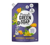 Marcel's Green Soap - Recharge de lessive liquide universelle Ambre & Ylang Ylang - Linge blanc et de couleur - Vegan - Emballage recyclable - 23 lavages - 1L