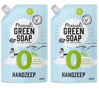 Marcel's Green Soap - Recharge de savon pour les mains 0% - Pour les peaux sensibles - Hypoallergénique - Recharge de savon liquide - Vegan - 500 ml (Lot de 2)