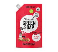 Marcel's Green Soap - Recharge de savon pour les mains Argan & Oudh - Refill - Formule sans microplastiques - Vegan - Emballage recyclable - 500 ml