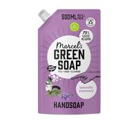 Marcel's Green Soap - Recharge de savon pour les mains Lavande & Romarin - Refill - Formule sans microplastiques - Vegan - Emballage recyclable - 500 ml