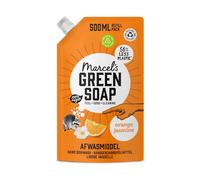 Marcel's Green Soap - Recharge Liquide Vaisselle Orange & Jasmin - Refill Produit Vaisselle - Formule sans microplastiques - Vegan - 500 ml