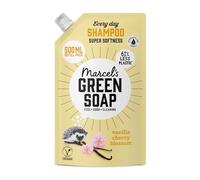 Marcel's Green Soap - Recharge shampooing quotidien Vanille & Fleur de Cerisier - Formule sans microplastique - Vegan - 500 ml