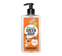 Marcel's Green Soap - Savon pour les mains Orange & Jasmin - Formule sans microplastiques - Flacon en plastique 100% recyclé - Vegan - Rechargeable - 250 ml