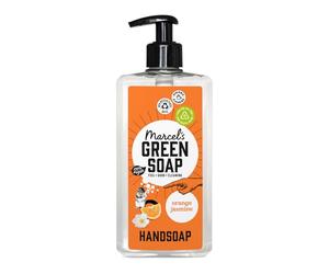 Marcel's Green Soap - Savon pour les mains Orange & Jasmin - Formule sans microplastiques - Flacon en plastique 100% recyclé - Vegan - Rechargeable - 500 ml
