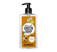 Marcel's Green Soap - Savon pour les mains Santal & Cardamome - Formule sans microplastiques - Flacon en plastique 100% recyclé - Vegan - Rechargeable - 500 ml